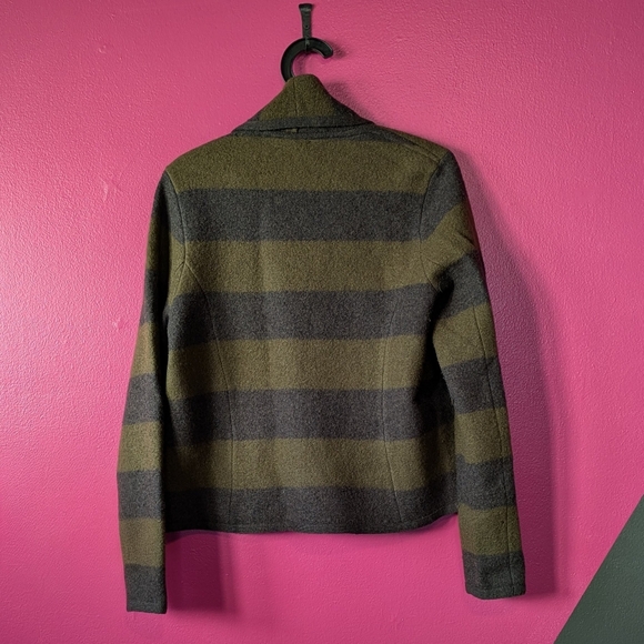 Loft Striped Open Front Cardigan Jacket - Picture 2 of 8